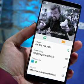 vCard contatti mago